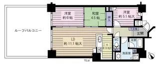 ハイネス九条【2階】の間取り