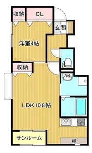 シエロアスル【1階】の間取り