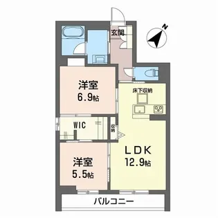 積水ハウスシャーメゾン リノ 102号室【1階】の間取り