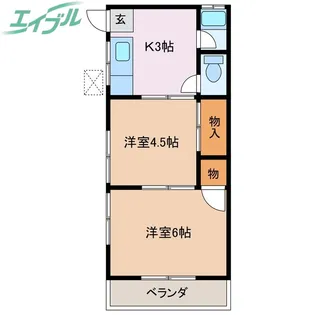 岡電荘【2階】の間取り
