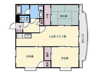 セレーナところさこI【3階】の間取り