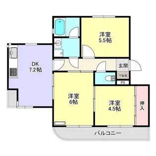 ニューあけぼのハイツ【2階】の間取り