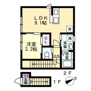 BASE稲荷元町【2階】の間取り