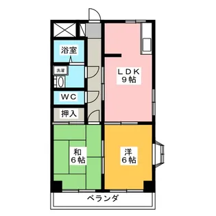 2LDKの間取り画像
