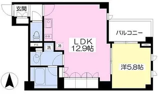 東京都港区三田2【マンション】の間取り