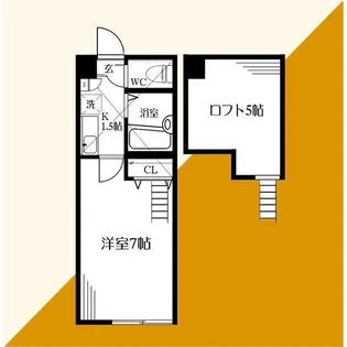 ラシャンス元橋本【1階】の間取り