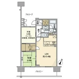 サングランデアルフィーヌB棟【3階】の間取り