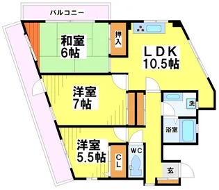 東京都調布市菊野台1【マンション】の間取り