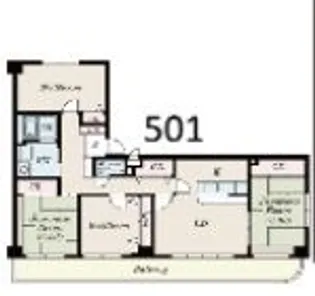 コスモリード八王子【5階】の間取り