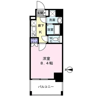 セオリー難波WEST【2階】の間取り