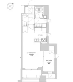 東京都中央区日本橋箱崎町【マンション】の間取り