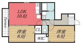 千葉県東金市田間3【アパート】の間取り