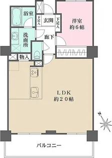 ライオンズタワー池袋【8階】の間取り