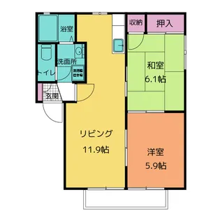 フォーレスみとの A【2階】の間取り