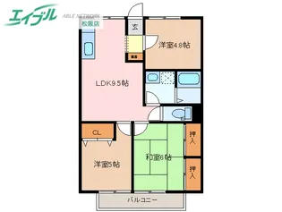 旭ハイム【2階】の間取り