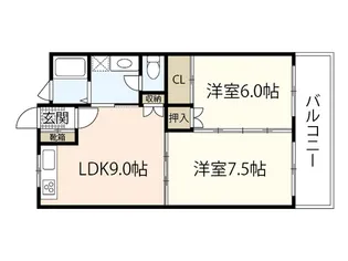 本逕寺ビル【4階】の間取り