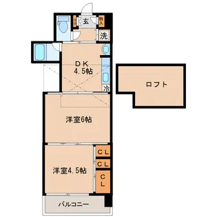 クレスト連坊【7階】の間取り