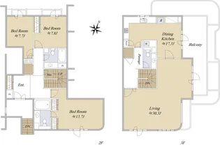 フェアフィールド代々木【2階】の間取り