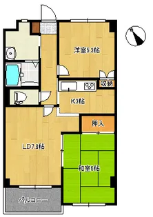 ベルオーク大野【3階】の間取り
