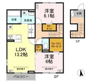 神奈川県秦野市千村5【アパート】の間取り
