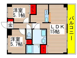 エステート習志野1号棟【1階】の間取り