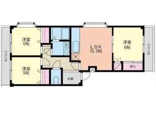 タプラ下荻野【3階】の間取り