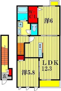 プリムラII【2階】の間取り