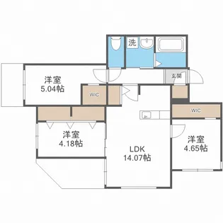 ラ・シュエットシエル【1階】の間取り