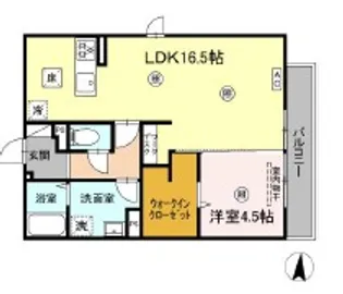 DーROOM長浜【1階】の間取り