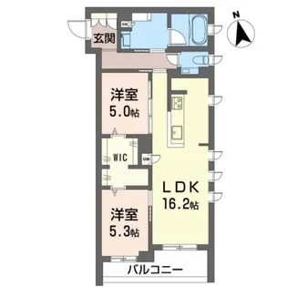 フェール シュヴァル【3階】の間取り