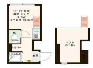 ブリリアント大原【1階】の間取り