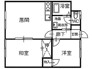 TAPパークサイド【2階】の間取り