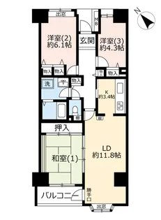 3LDKの間取り画像