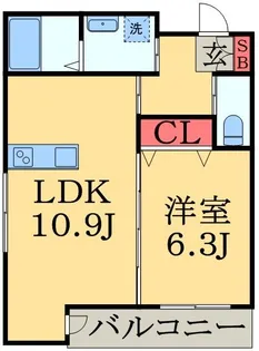 CASA RIVIERA(カーサリビエラ)【3階】の間取り
