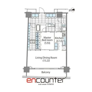 コンフォリア新宿イーストサイドタワー【28階】の間取り