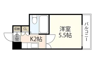 レジデンス天一【4階】の間取り