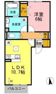 第5コスモスヴィラ【1階】の間取り