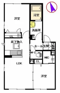 トップスターコート宮崎 C棟【1階】の間取り