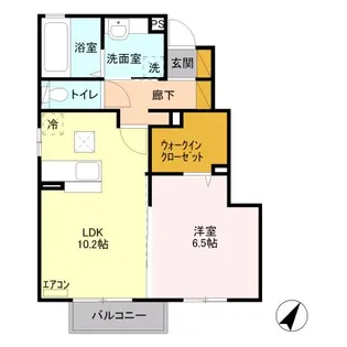 ウィステリア A【1階】の間取り