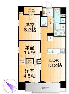 ウィルローズ王子【8階】の間取り
