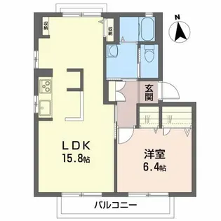 ファミール・ヒロB【2階】の間取り