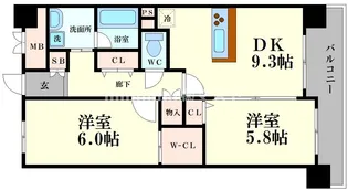 ベリー海老江【15階】の間取り