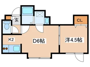 ク-ル西岡【2階】の間取り