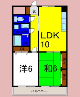徳島県板野郡藍住町勝瑞字東勝地【アパート】の間取り