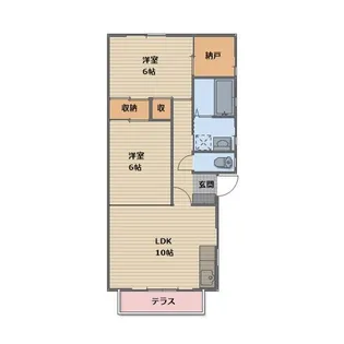 長野県長野市篠ノ井会【アパート】の間取り