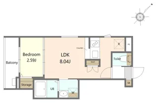 ガーデンパーク八本松アネックス【2階】の間取り