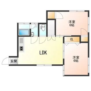 紅霞荘【2階】の間取り