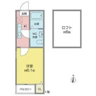 愛知県名古屋市中川区乗越町1【アパート】の間取り