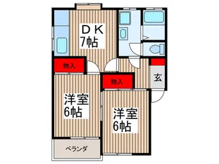 ハイツ園部.【1階】の間取り