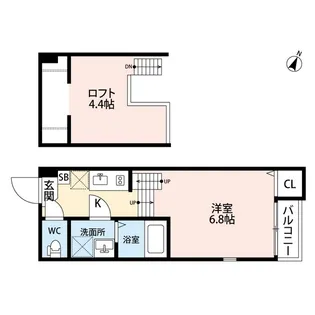 福岡県福岡市城南区西片江2【アパート】の間取り